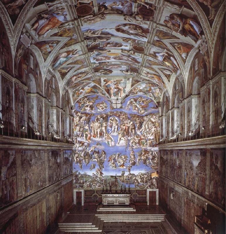 Michelangelo Buonarroti Sixtijnse chapel with the ceiling painting China oil painting art